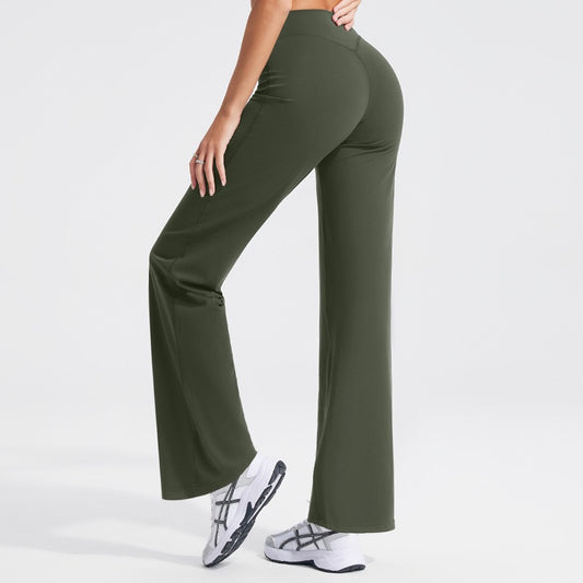 womens comfortable pants in green color