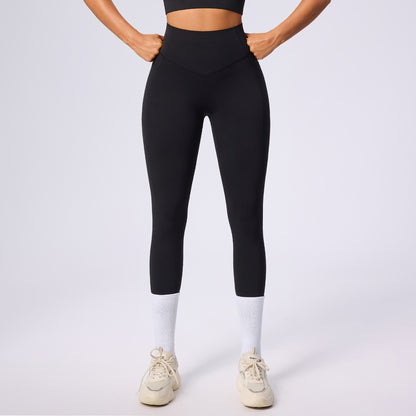 womens high rise gym leggings black