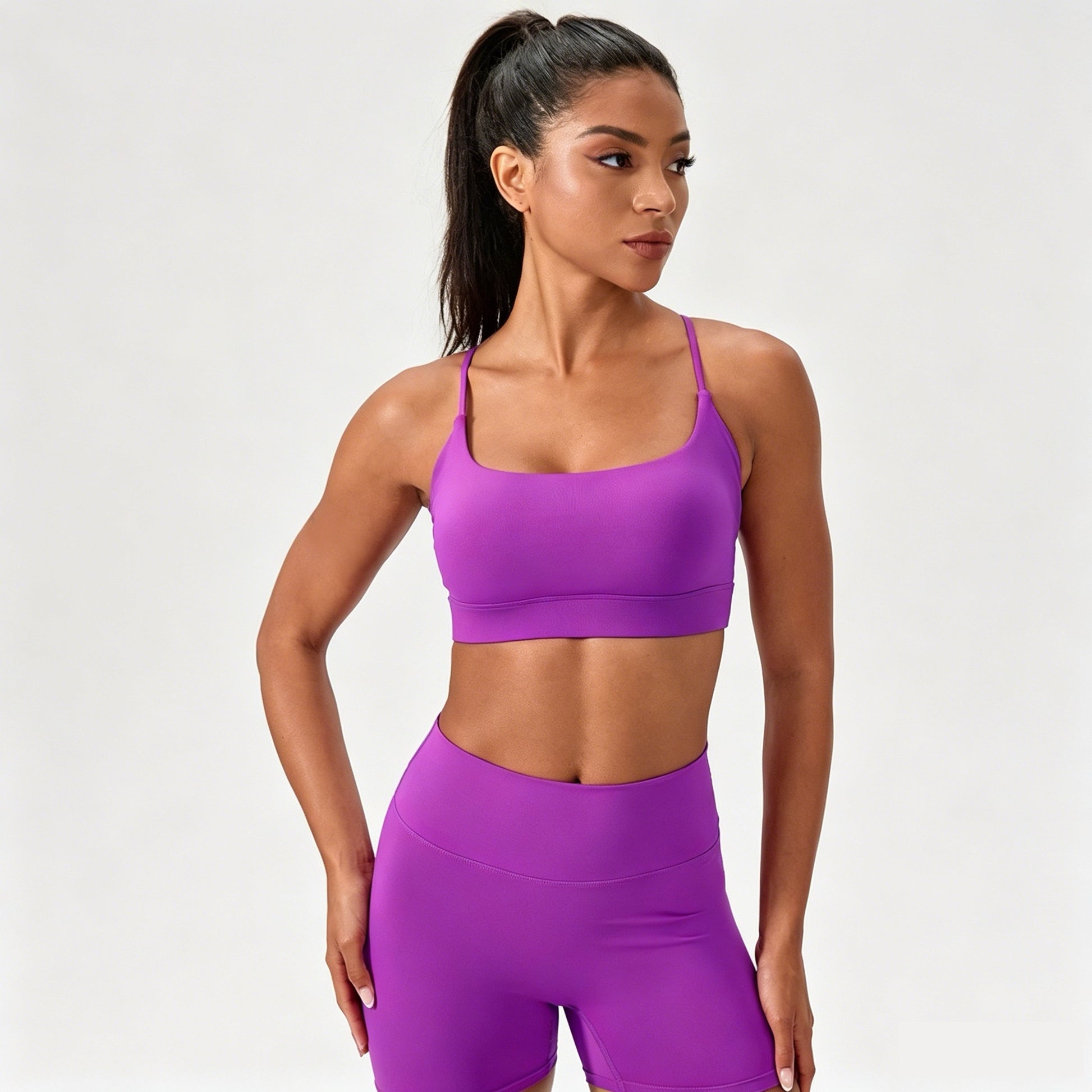 purple sports bra women