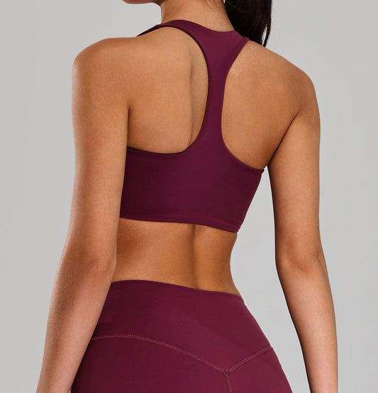 womens sports bra with racerback