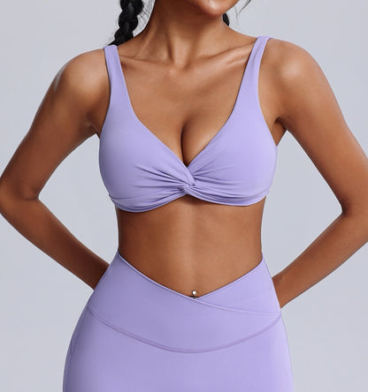 women’s sports bra with wide shoulder straps