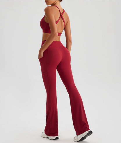 workout bra cross back style