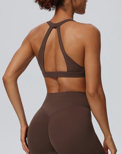 brown workout bra for pilates