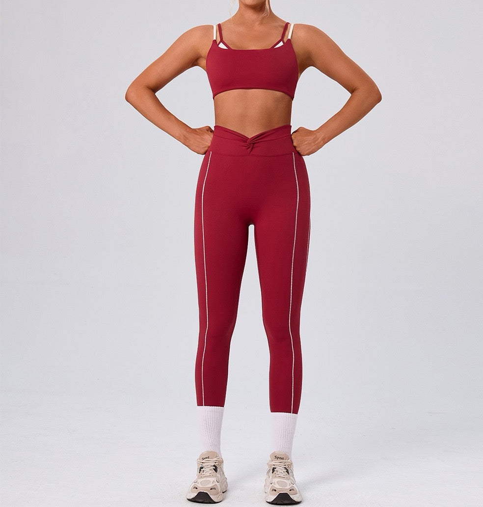 red workout crop top for everyday training