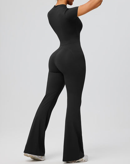 workout onesie flared leggings