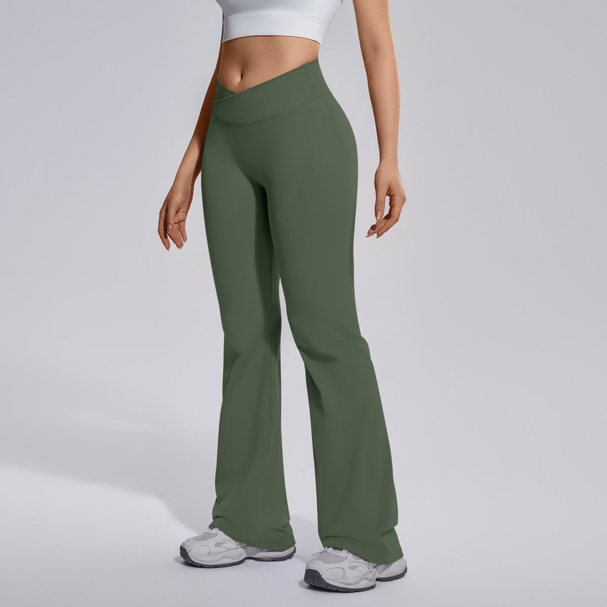 green workout pants for women
