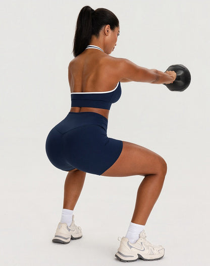 blue workout set for yoga pilates HIIT