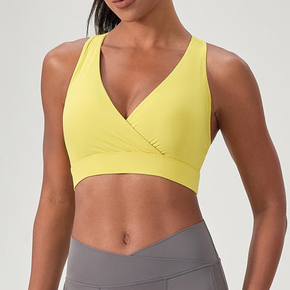 yellow activewear bra