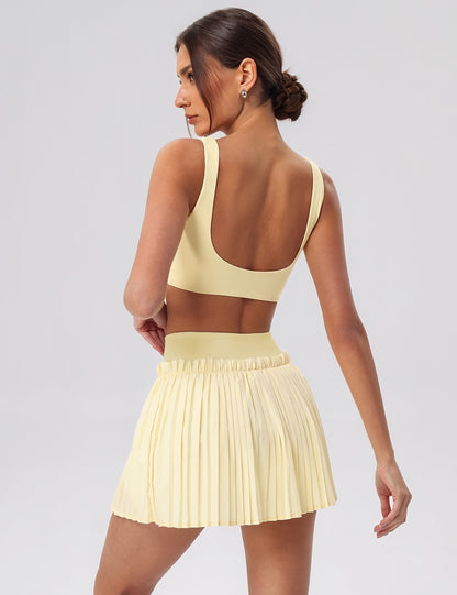 athletic skirt with shorts yellow