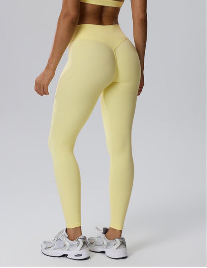 yellow high waisted sculpting leggings