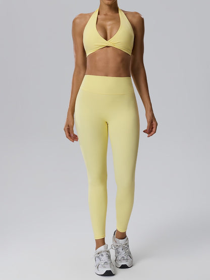 yellow sculpting leggings
