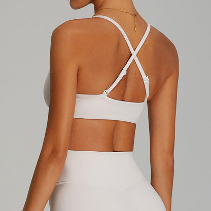 yoga bra with cross back