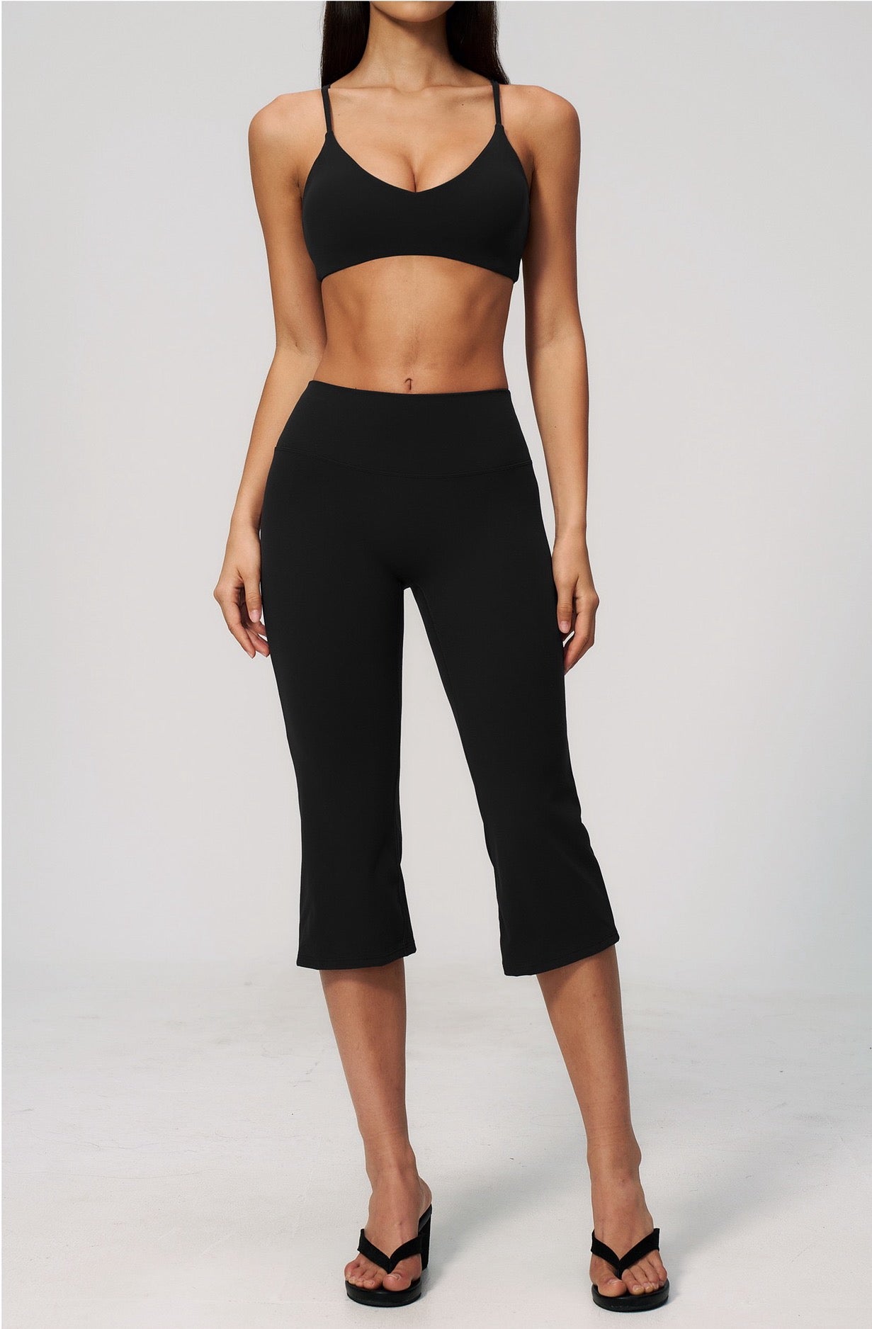 yoga capri pants women black