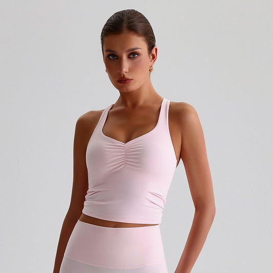 pink yoga crop top