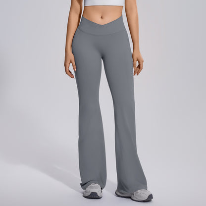 grey yoga pants with flare bottom