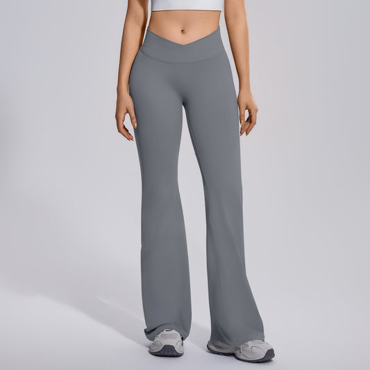 grey yoga pants with flare bottom