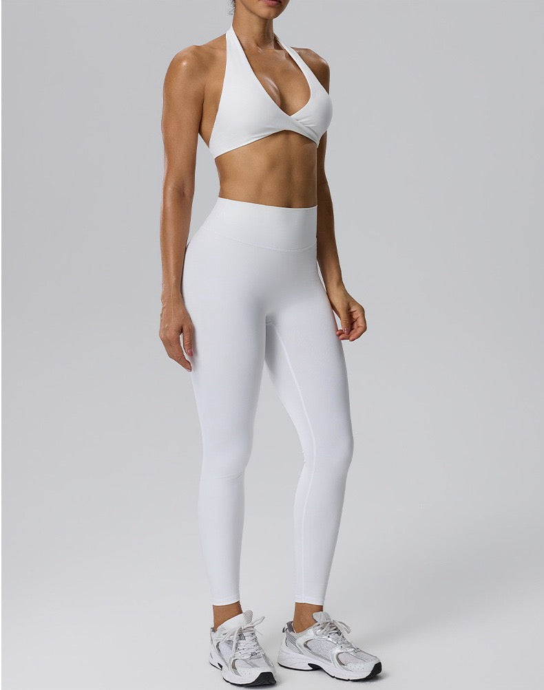 white yoga pants women