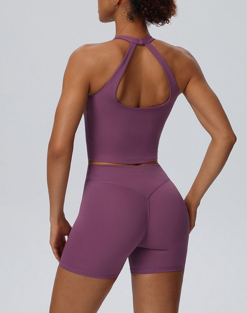 yoga shorts and sports bra set