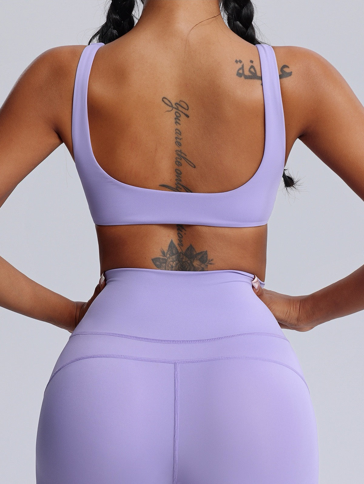 yoga sports bra purple