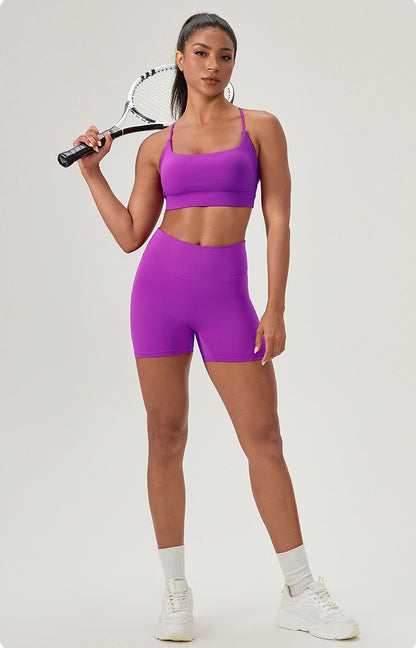 yoga sports bra purple