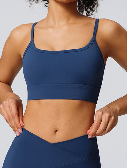 navy blue yoga top for women