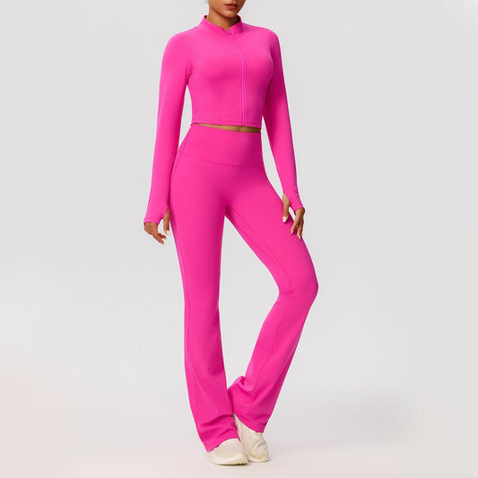 zip front activewear set women
